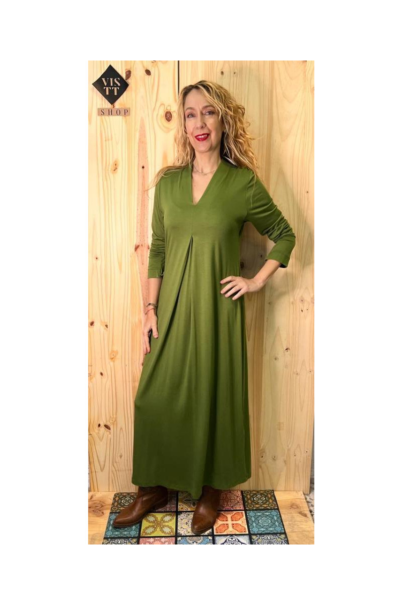 Vestido largo verde